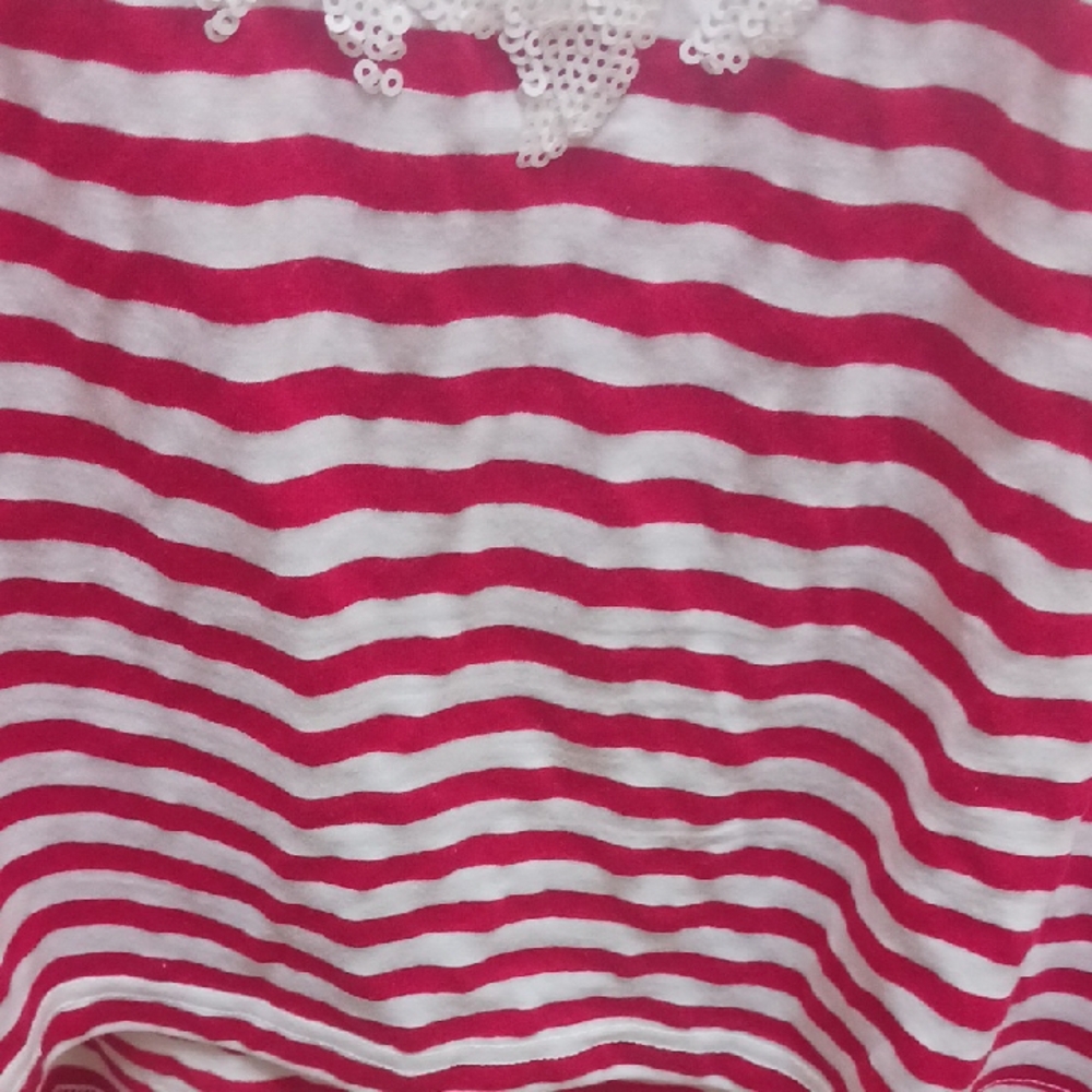 Red and White Striped Long Sleeve Tee - Picture 4 of 8